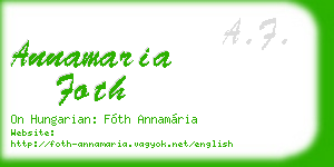 annamaria foth business card